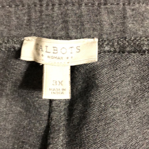 Talbots - 3X - Gray casual drawstring pants - Picture 3 of 4